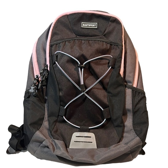 Eastsport Backpack Black with Teal and Pink OS - Picture 1 of 9